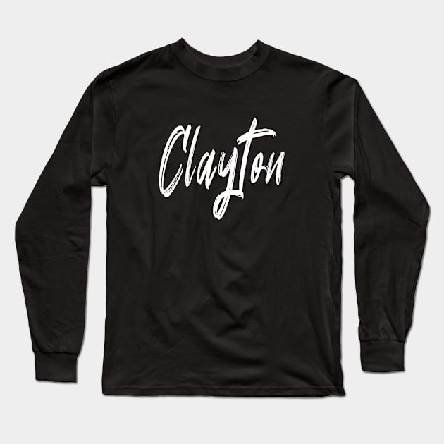 Name Boy Clayton Long Sleeve T-Shirt by CanCreate